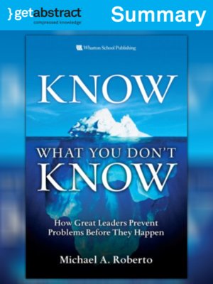 cover image of Know What You Don't Know (Summary)
